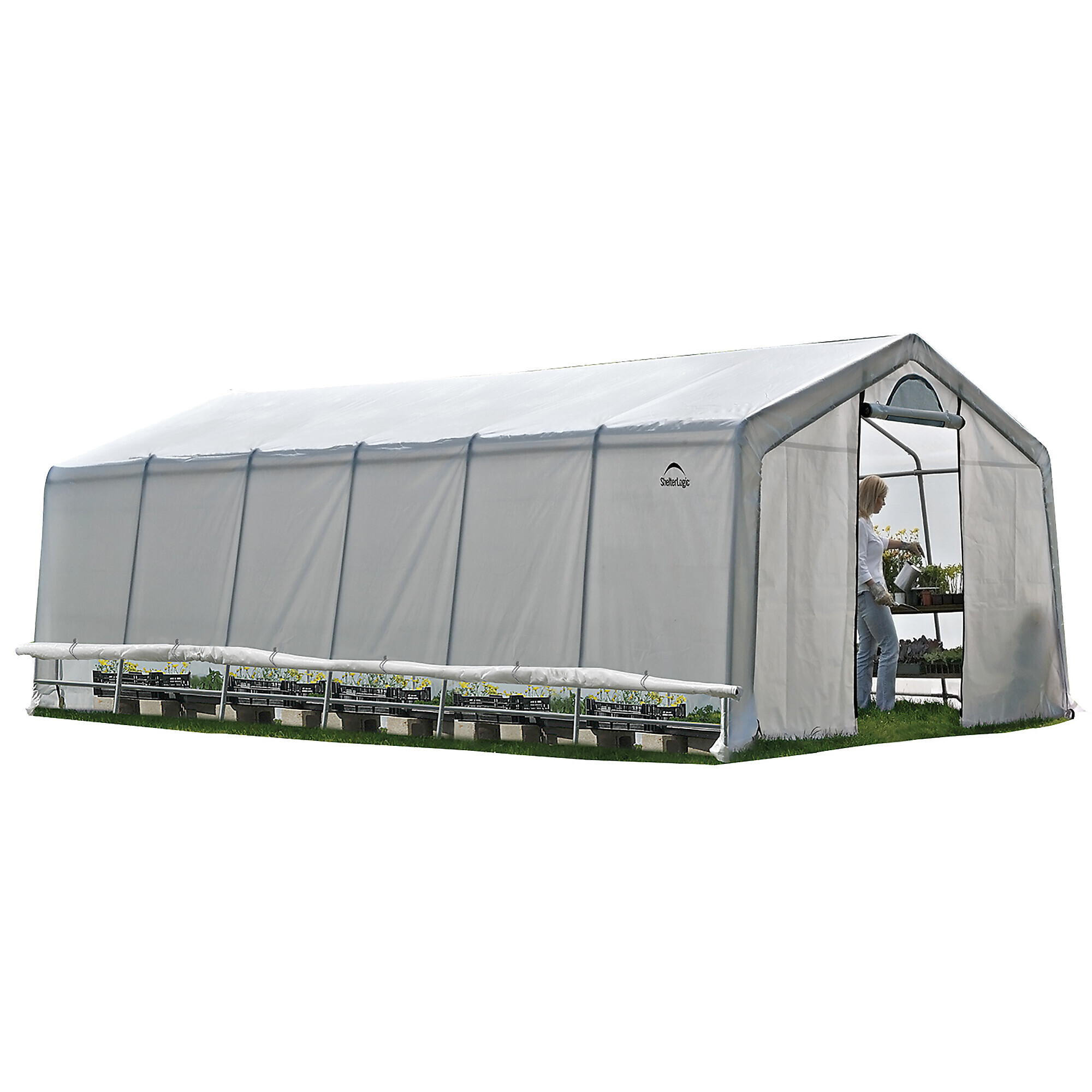 ShelterLogic GrowIT, GrowIT Heavy Duty 12 x 24ft. Greenhouse, Length 38.5 in, Width 14 in, Center Height 100.38 in, Model# 70591